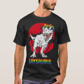 Gaysaurus Dinosaur Lesbian TRex LGBTQ Rainbow Gay T-Shirt (Vorderseite)