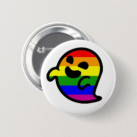 Gaysper-Gay Pride-Geist-Emoji- LGTBI-T - Shirt Button (Vorne & Hinten)