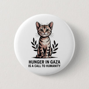 Gaza Hunger Awareness: Call to Humanity Button