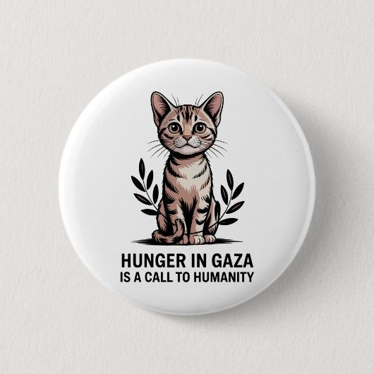 Gaza Hunger Awareness: Call to Humanity Button (Vorderseite)