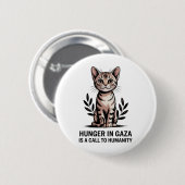 Gaza Hunger Awareness: Call to Humanity Button (Vorne & Hinten)