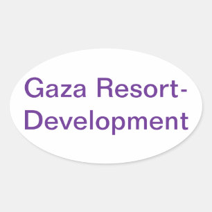 Gaza Resort-Entwicklung Hankamer Artjunkhaus Fried Ovaler Aufkleber