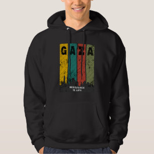 GAZA Vintage abgenutzter Kapuzenpullover Solidar Hoodie