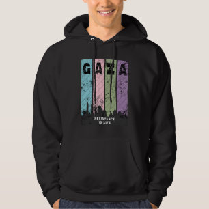 GAZA Vintage Distressed Hoodie Solidarität