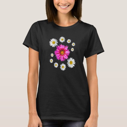 Gazania Daisy Floral Pattern Gazania Daisy Blossom T-Shirt (Vorderseite)