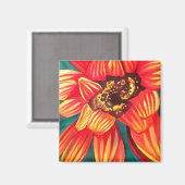 Gazania Wüstenkunst von Sacha Grossel Magnet (Vorderseite/Rückseite)