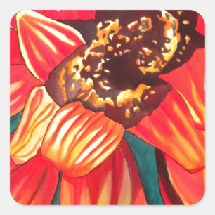 Gazania Wüstenkunst von Sacha Grossel Quadratischer Aufkleber