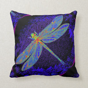 Gaze-Libellen-blaues Mitternachtskissen durch Kissen
