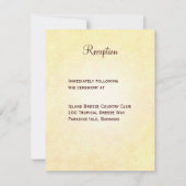 Gazebo auf der Beach Wedding Empfang Card Einladung (Rückseite)