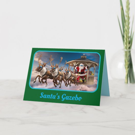 Gazebo des Weihnachtsmanns Karte (Vorderseite)