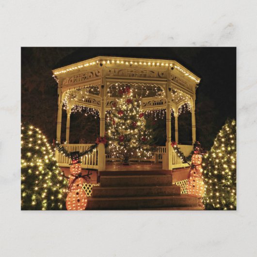 Gazebo Dressed für Weihnachten Postkarte (Vorderseite)