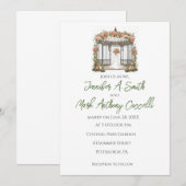 Gazebo Garden Hochzeitseinladungen mit Rose Einladung (Vorne/Hinten)