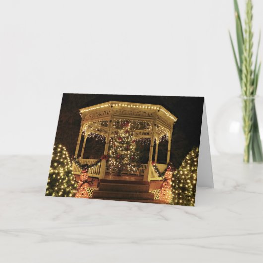 Gazebo gekleidet für Weihnachten Karte (Vorderseite)