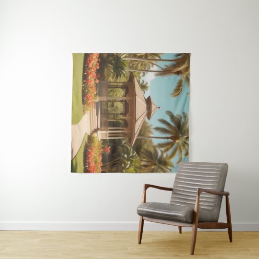 Gazebo im Park Wandteppich (Beispiel (Horizontal))