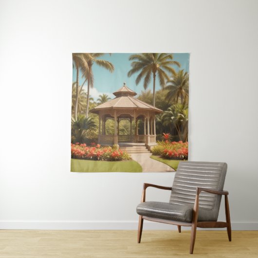 Gazebo im Park Wandteppich (Beispiel)