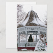 Gazebo im Schnee Briefpapier (Vorne/Hinten)