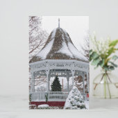 Gazebo im Schnee Briefpapier (Stehend Vorderseite)