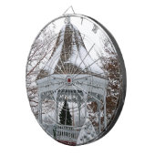 Gazebo im Schnee Dartscheibe (Vorderseite rechts)