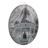 Gazebo im Schnee Dartscheibe (Vorderseite Links)