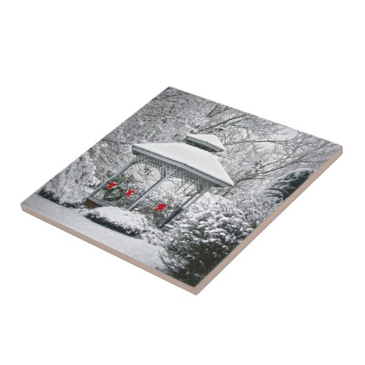 Gazebo im Schnee Fliese (Seite)