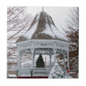 Gazebo im Schnee Fliese (Vorderseite)