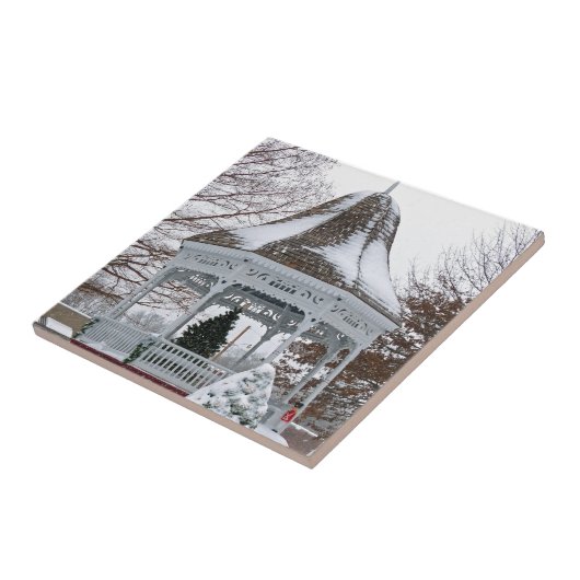 Gazebo im Schnee Fliese (Seite)