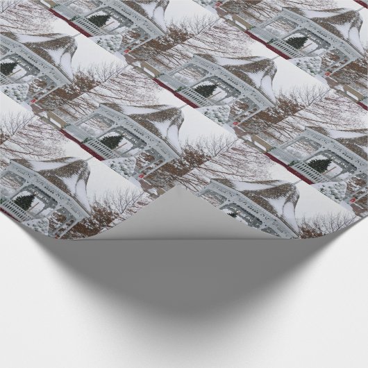 Gazebo im Schnee Geschenkpapier (Ecke)