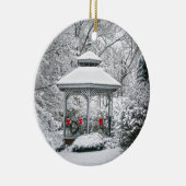 Gazebo im Schnee Keramikornament (Rechts)