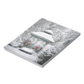 Gazebo im Schnee Notizblock (Rotiert)