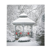 Gazebo im Schnee Notizblock (Vorderseite)