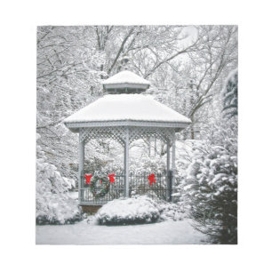 Gazebo im Schnee Notizblock