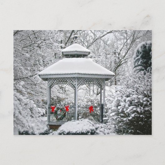 Gazebo im Schnee Postkarte (Vorderseite)