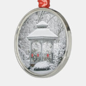 Gazebo in der Schneemetallschmuck Ornament Aus Metall (Links)