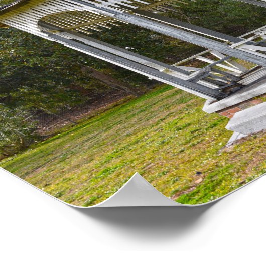 Gazebo in Old St. Joseph Friedhof, Florida Poster (Ecke)