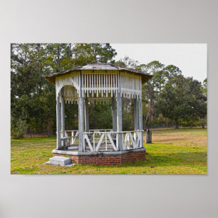 Gazebo in Old St. Joseph Friedhof, Florida Poster