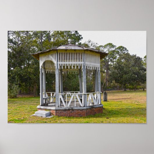 Gazebo in Old St. Joseph Friedhof, Florida Poster (Vorne)