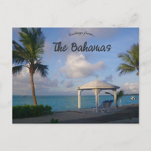 Gazebo on a Beach in The Bahamas Postkarte (Vorderseite)