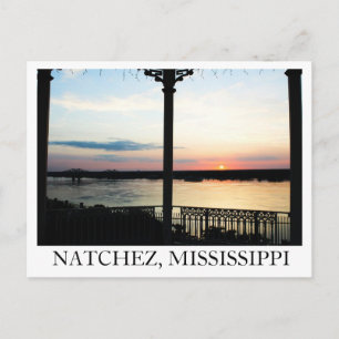 Gazebo Sunset in Natchez, Mississippi Postkarte