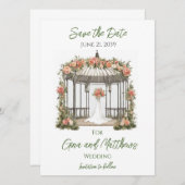 Gazebo Wedding Save the Date Invitation Card (Vorne/Hinten)