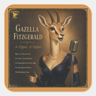 Gazella Fitzgerald Album: eine Parodie Quadratischer Aufkleber