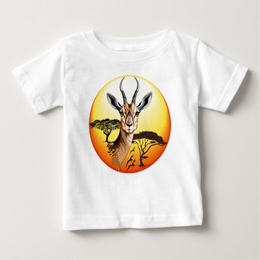 Gazelle African Antelope Wild Animal Baby T-shirt (Vorderseite)