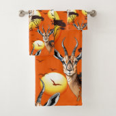 Gazelle African Antelope Wild Animal Badhandtuch Set (Insitu)