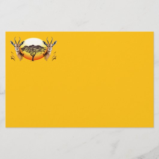 Gazelle African Antelope Wild Animal Briefpapier (Vorderseite)