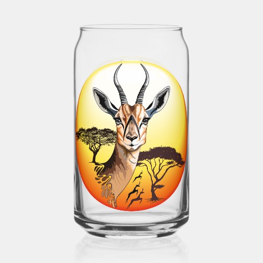 Gazelle African Antelope Wild Animal Dosenglas (Vorderseite)