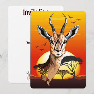Gazelle African Antelope Wild Animal Einladung