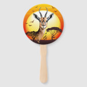 Gazelle African Antelope Wild Animal Fächer (Vorderseite)