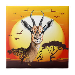 Gazelle African Antelope Wild Animal Fliese