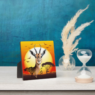 Gazelle African Antelope Wild Animal Fotoplatte