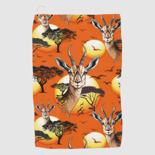Gazelle African Antelope Wild Animal Golfhandtuch