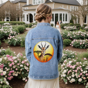 Gazelle African Antelope Wild Animal Jeansjacke